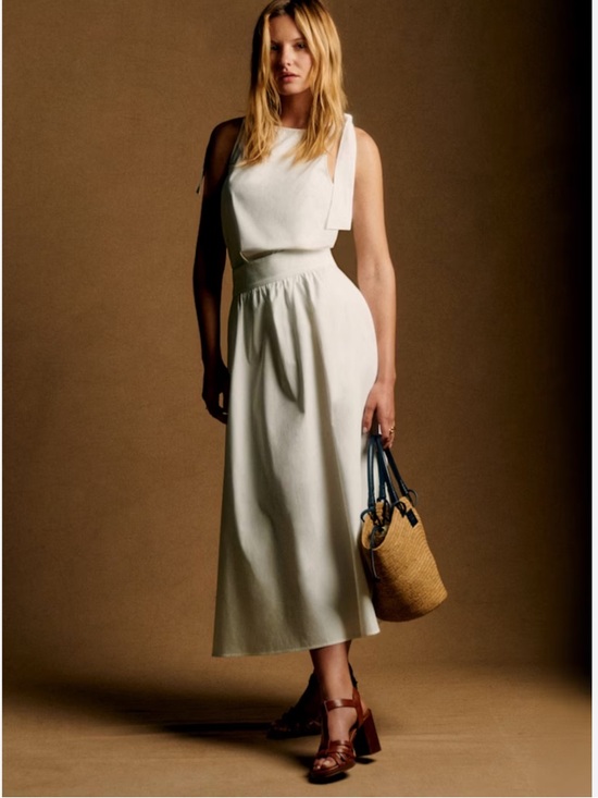 Sezane Dresses & Skirts - Sezane Siloe Linen Skirt Elegant White
